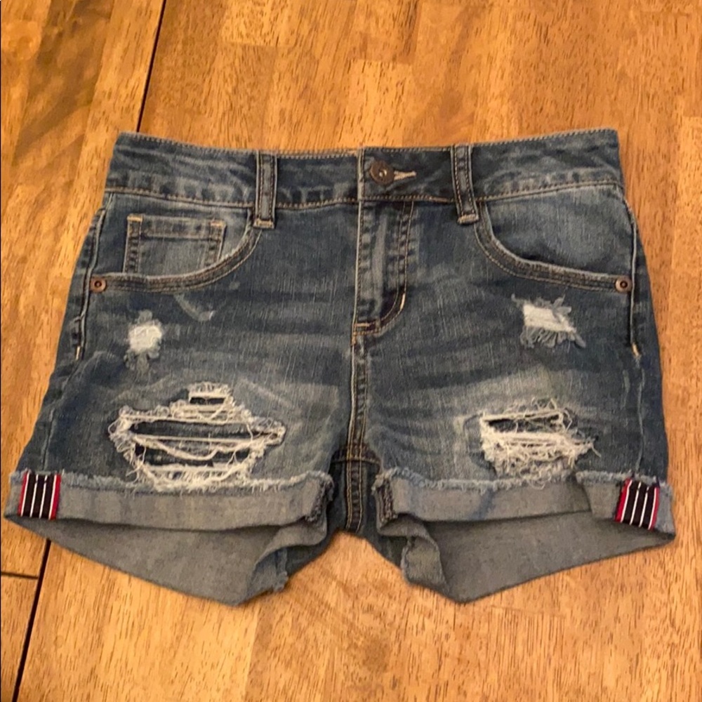 Ripped Jean Shorts